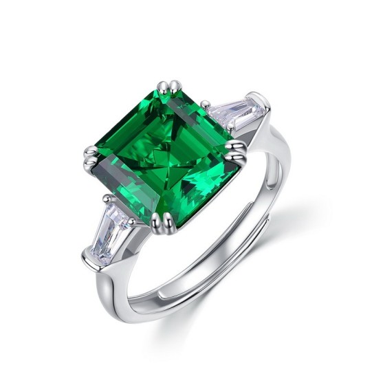 S925 Silver Green Garnet Ring(ZHF-R1606)
