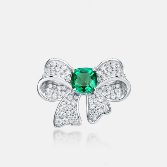 925 Silver Lab-Grown Emerald Ring(ZHF-R2023)12#13#14#15#