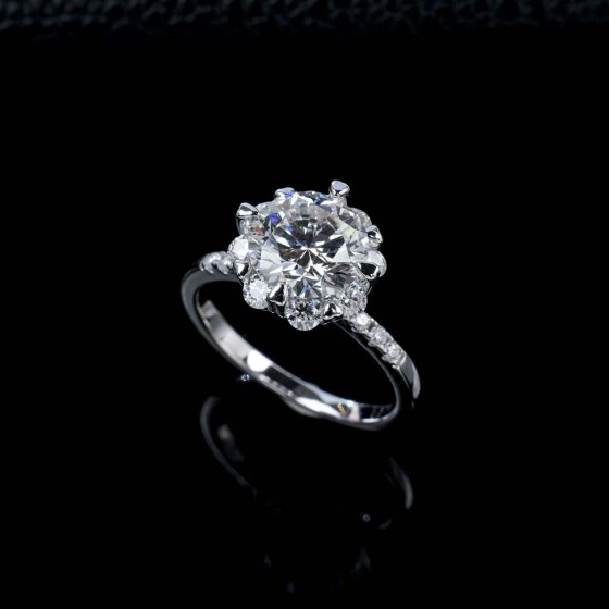 925 Silver Lab Diamond Ring(PYZR25030)