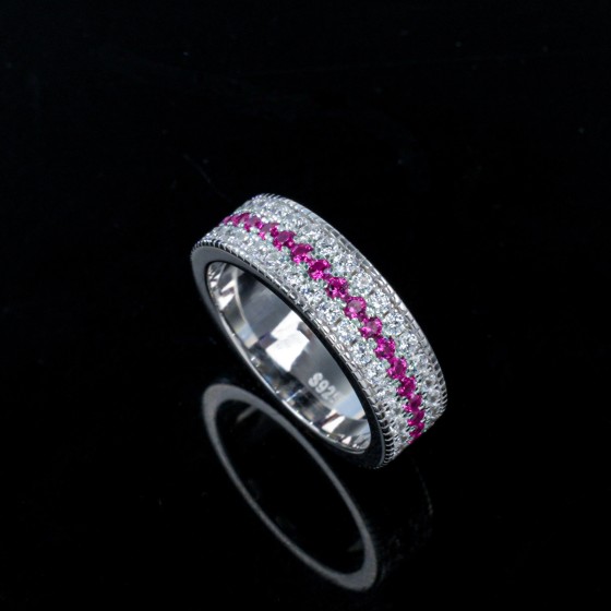S925 Lab Ruby Ring(R1025R)