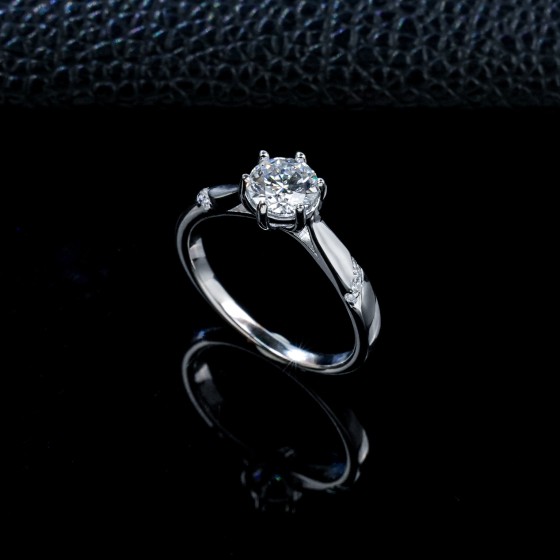 925 Silver Lab Grown Diamond Ring(PYZR1198)