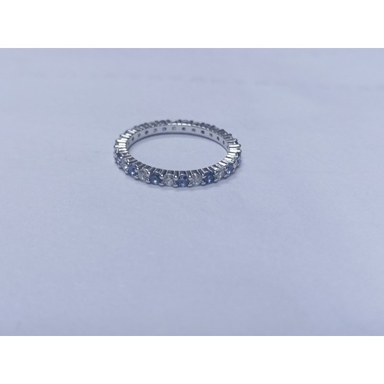 Cornflower Blue Lab Sapphire S925 Silver Ring(R0898B)
