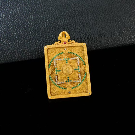 S925 Silver Pendant K Gold Yellow(P0930)