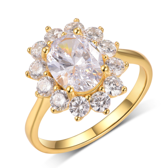 Sterling 925 Silver Moissanite Ring L-MR0191