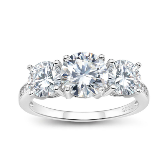 Sterling 925 Silver Moissanite Ring L-MR0200