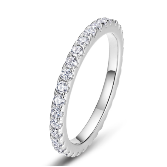 Sterling 925 Silver Moissanite Ring L-MR0211
