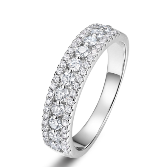 Sterling 925 Silver Moissanite Ring L-MR0213