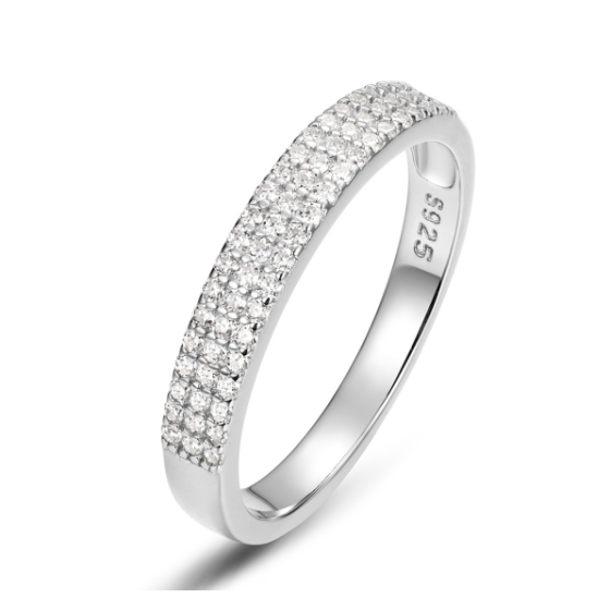Sterling 925 Silver Moissanite Ring L-MR0214