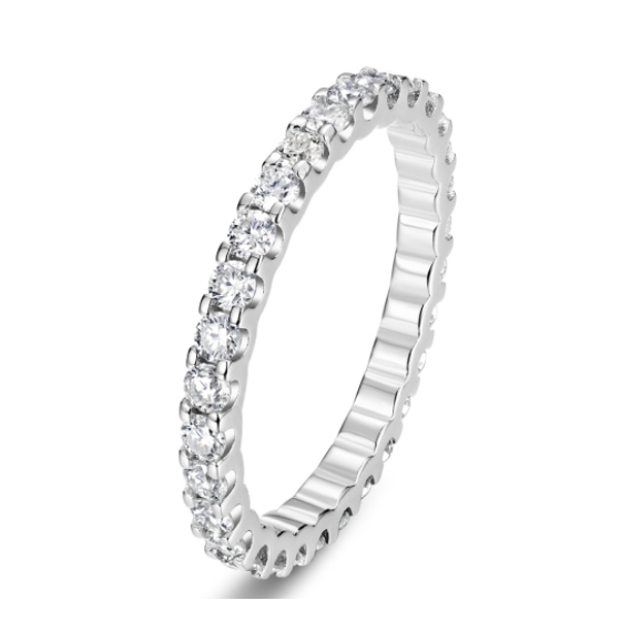Sterling 925 Silver Moissanite Ring L-MR0217