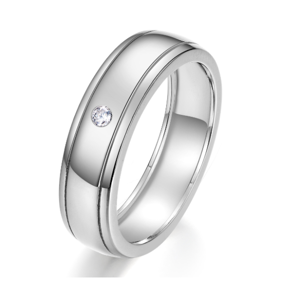 Sterling 925 Silver Moissanite Ring L-MR0255