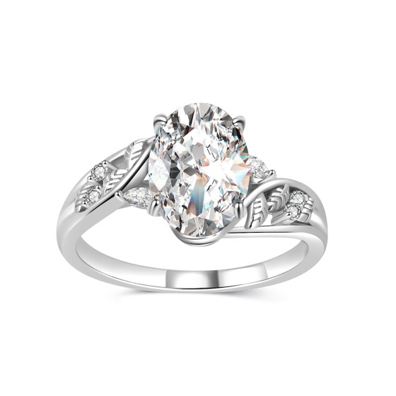 Sterling 925 Silver Moissanite Ring L-MR0287
