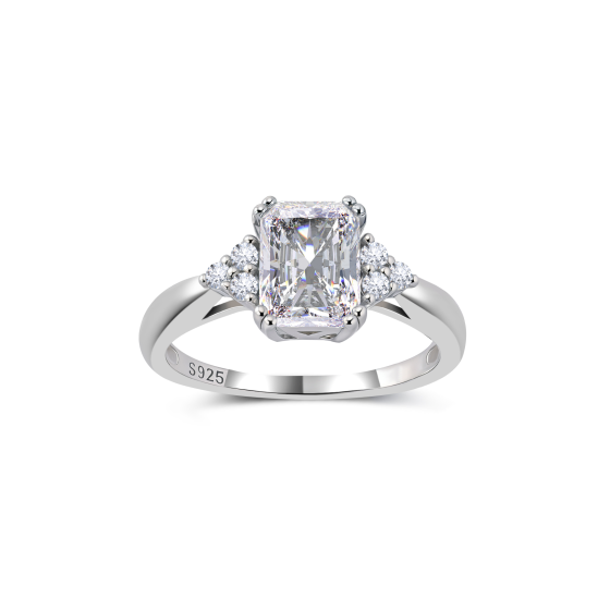 Sterling 925 Silver Moissanite Ring L-MR0293