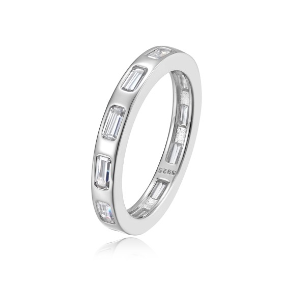 Sterling 925 Silver Moissanite Ring L-MR0300