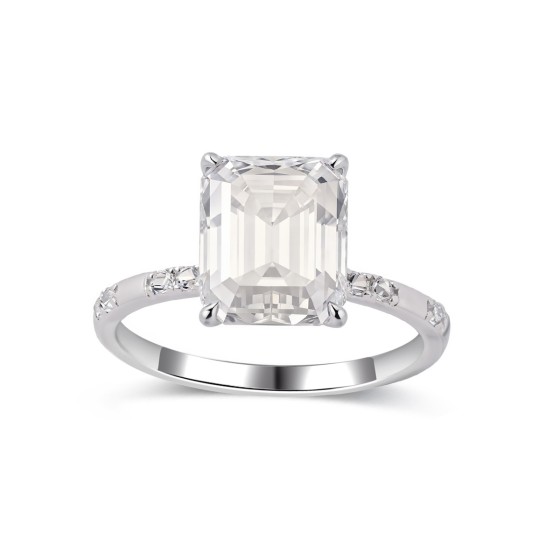 Sterling 925 Silver Moissanite Ring L-MR0329