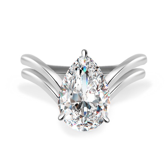 Sterling 925 Silver Moissanite Ring L-MR0343