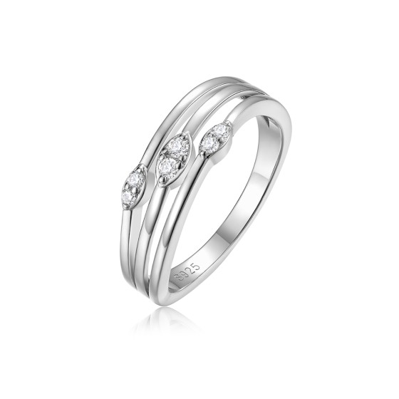 Sterling 925 Silver Moissanite Ring L-MR0376