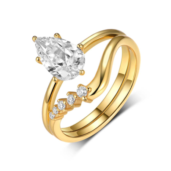 Sterling 925 Silver Moissanite Ring L-MR0074