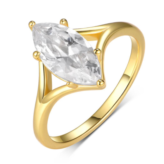 Sterling 925 Silver Moissanite Ring L-MR0077