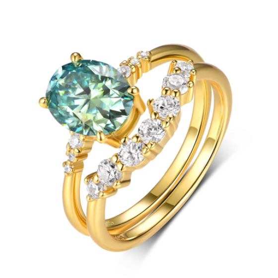 Sterling 925 Silver Moissanite Ring L-MR0088