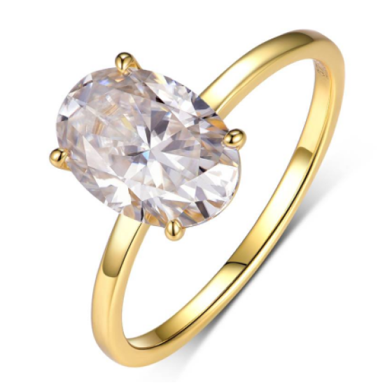 Sterling 925 Silver Moissanite Ring L-MR0095