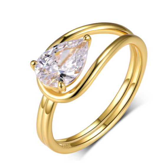 Sterling 925 Silver Moissanite Ring L-MR0102