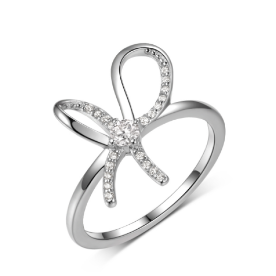 Sterling 925 Silver Moissanite Ring L-MR0134