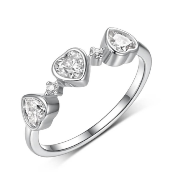 Sterling 925 Silver Moissanite Ring L-MR0143