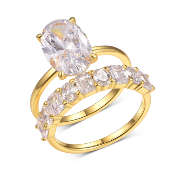 Sterling 925 Silver Moissanite Ring L-MR0165