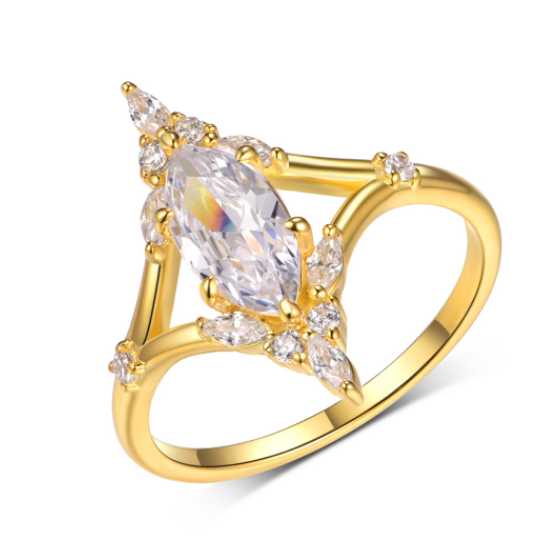 Sterling 925 Silver Moissanite Ring L-MR0182