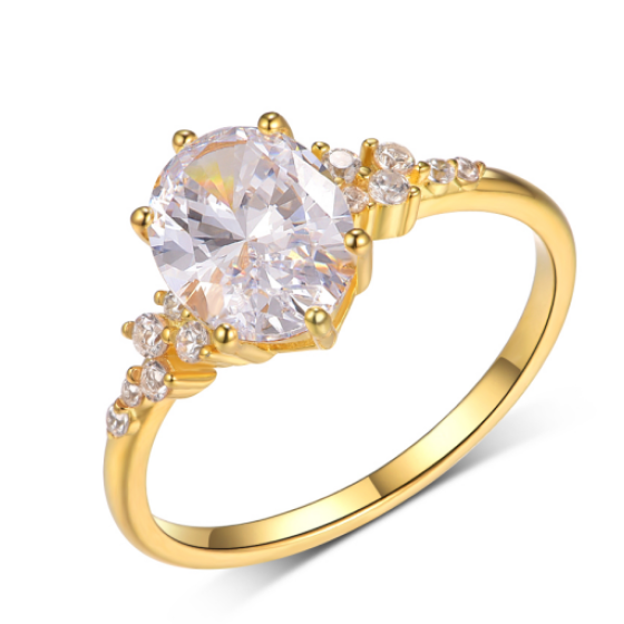Sterling 925 Silver Moissanite Ring L-MR0184