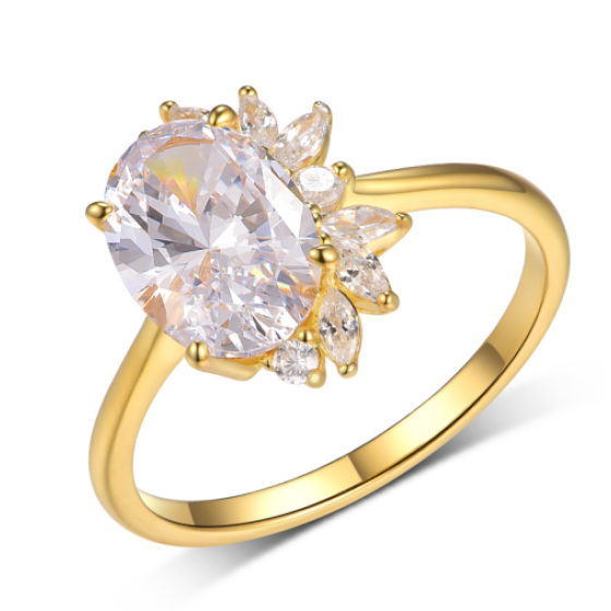 Sterling 925 Silver Moissanite Ring L-MR0185