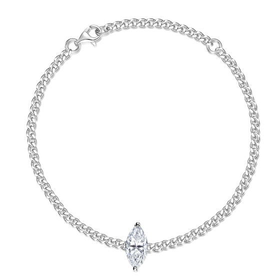 Sterling 925 Silver Moissanite Bracelet L-MB0038-L-MS-2CT