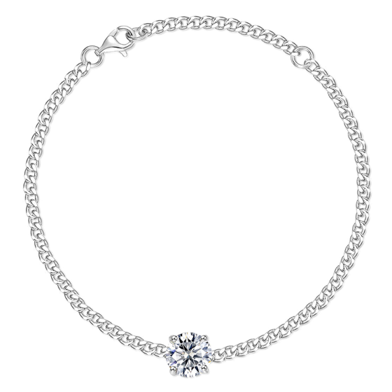 Sterling 925 Silver Moissanite Bracelet L-MB0038-RS-2CT