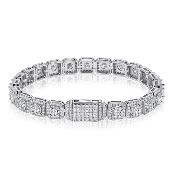 Sterling 925 Silver Moissanite Bracelet L-MB0035