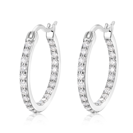 Sterling 925 Silver Moissanite Earrings L-ME0015