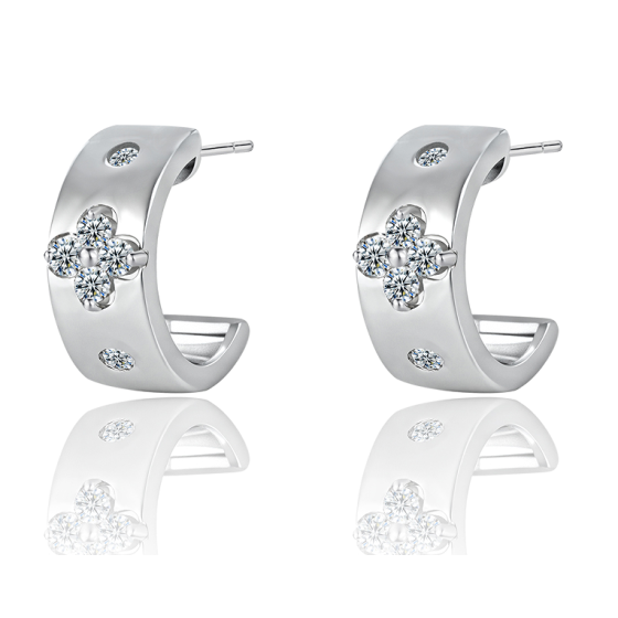 Sterling 925 Silver Moissanite Earrings L-ME0077