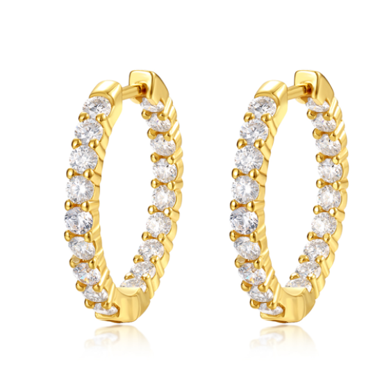 Sterling 925 Silver Moissanite Earrings L-ME0016