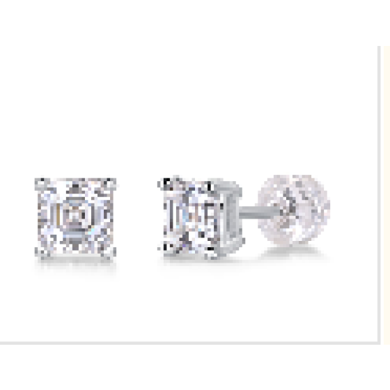 Sterling 925 Silver Moissanite Earrings L-ME0093-2CT