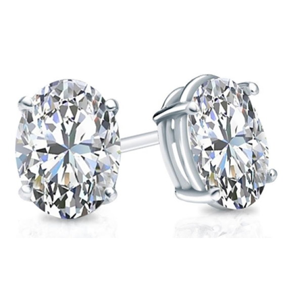 Sterling 925 Silver Moissanite Earrings L-ME0094-2CT
