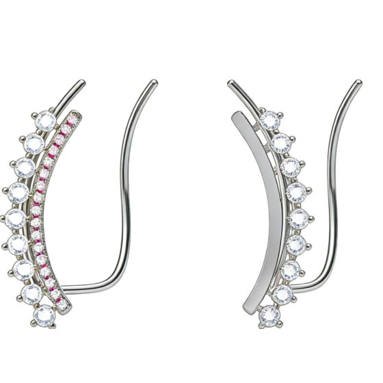 Sterling 925 Silver Moissanite Earrings L-ME0116