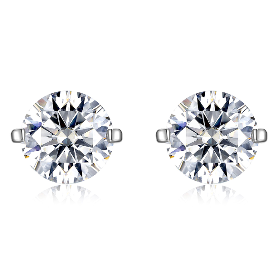 Sterling 925 Silver Moissanite Earrings L-ME0126-2CT