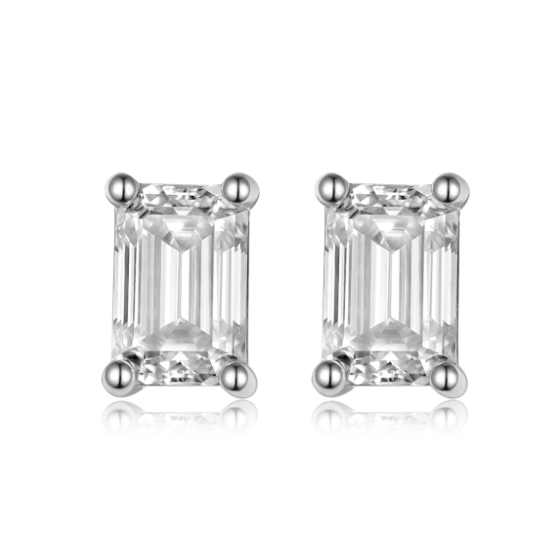 Sterling 925 Silver Moissanite Earrings L-ME0018-2CT