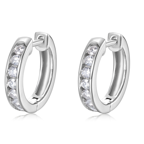 Sterling 925 Silver Moissanite Earrings L-ME0136