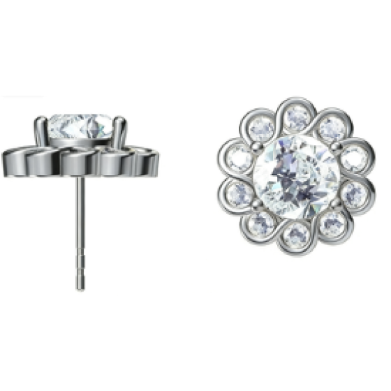 Sterling 925 Silver Moissanite Earrings L-ME0140