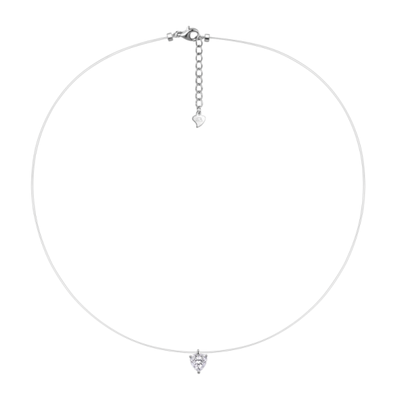 Sterling 925 Silver Moissanite Necklace L-MP0047-9.0