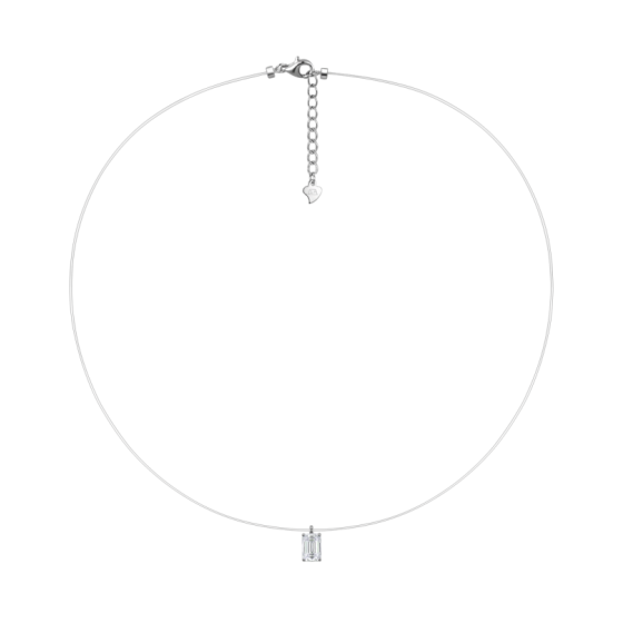 Sterling 925 Silver Moissanite Necklace L-MP0049-6*8