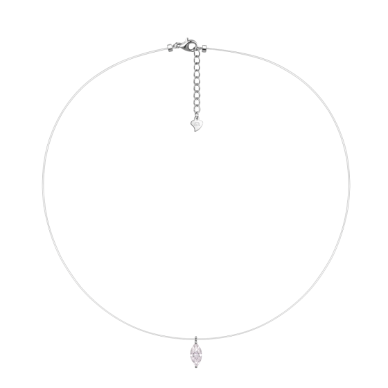 Sterling 925 Silver Moissanite Necklace L-MP0051-7*14