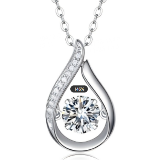 Sterling 925 Silver Moissanite Necklace L-MP0059