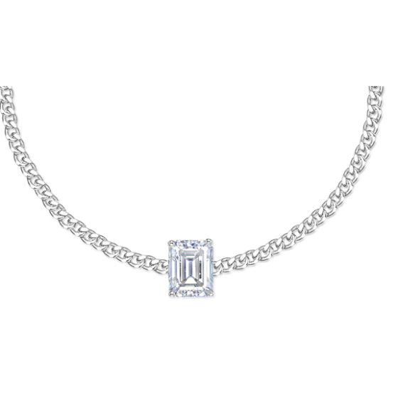 Sterling 925 Silver Moissanite Necklace L-MP0064-EM-2CT