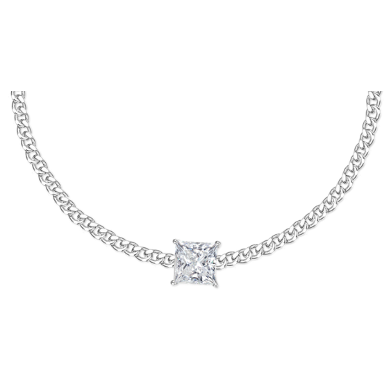 Sterling 925 Silver Moissanite Necklace L-MP0064-SQ-2CT
